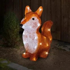 Best Sale 👍 Lumineo Acrylic Fox With 30 White LEDs Battery Powered 👍