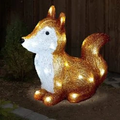 New ⌛ Snowtime Acrylic Fox With 30 Ice White LEDs ✨