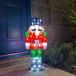 Best Pirce 🎁 Lumineo 60cm Acrylic Nutcracker Lit With 60 Ice White LEDs 🔔