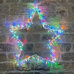 Deals 👍 Premier 90cm White Star Cluster With 320 Multi Coloured Twinkle LEDs 🛒
