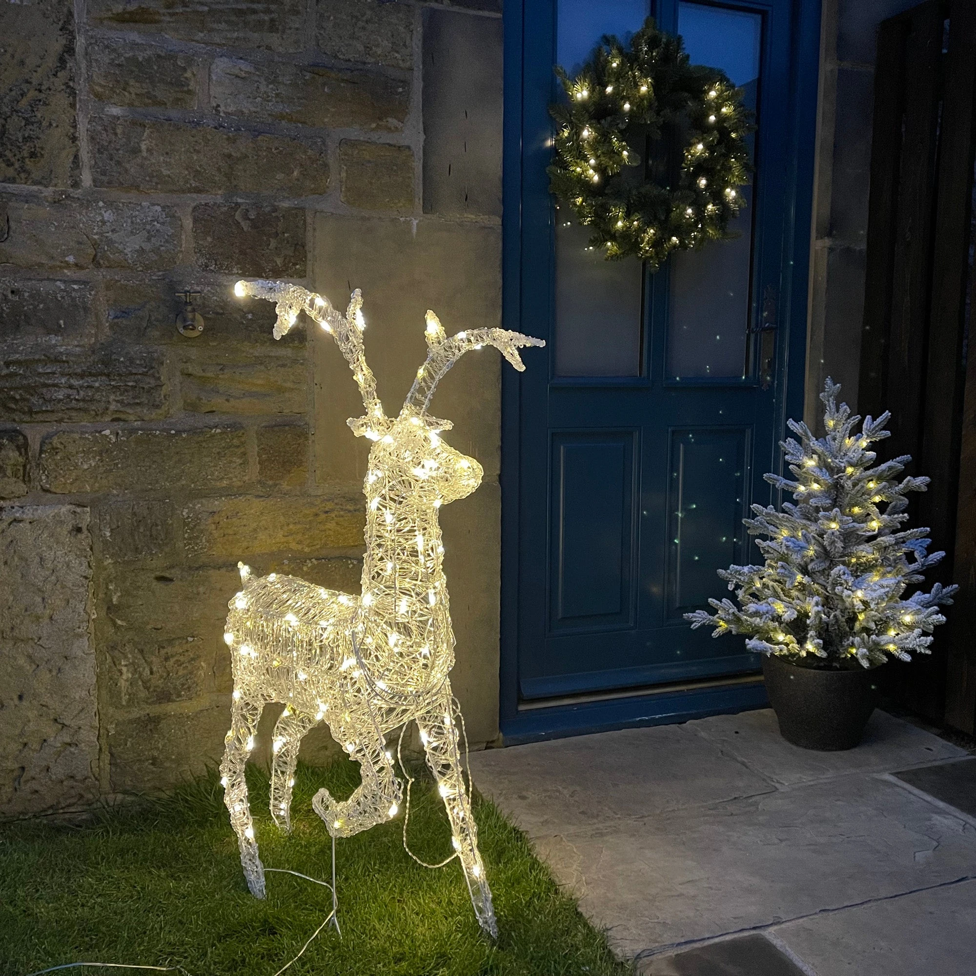 Cheapest ๐ Kaemingk Soft Acrylic Leg Up Reindeer With Warm White LEDs โ๏ธ 1 Cheapest ๐ Kaemingk Soft Acrylic Leg Up Reindeer With Warm White LEDs โ๏ธ