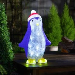 Hot Sale ✔️ Three Kings 30cm Acrylic Penguin With Cool White LED's 👏