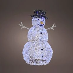 New 😀 Lumineo 65cm Acrylic Snowman With Colour Changing LEDs ⭐