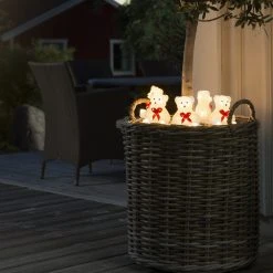 Buy 🌟 Konstsmide Set Of 5 Acrylic 🎁 Christmas Bears With 40 Warm White LEDs ⌛