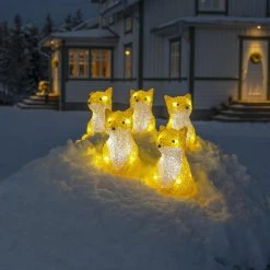 Best reviews of ✔️ Konstsmide Set Of 5 Acrylic Foxes With LED Lights 👍
