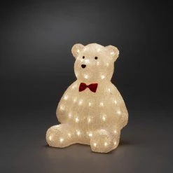 Flash Sale 💯 Konstsmide Acrylic LED Lit 🎅 Christmas Teddy Bear 🥰 -UK Christmas World Sales Store 6246 103.P.1.0 Copy