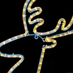 Wholesale 👍 Festive Decorations 1.2m Leaping Reindeer Warm White LED Commercial Motif XP Connectable Range 🔔 -UK Christmas World Sales Store 63003 800509 cu