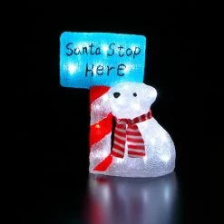 Best deal 👍 Noma 🔔 Christmas Polar Bear With Santa Stop Here Sign 😍