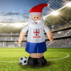 Outlet 🛒 Snow White Giant 6ft Inflatable Lit 🔔 Christmas England Santa ⌛