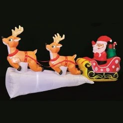 Brand new ✨ Premier 2.4m Giant Santa With Sleigh And Reindeer 🔔 Christmas Inflatable 🔥