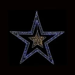 Buy 👍 Premier 80cm 140 White And Warm White LED Double Sided Star Window Light ✨