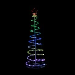 Cheap ???? Festive 5ft Digital RGB Indoor ???? Christmas Spiral Tree With Star And Remote Control ????