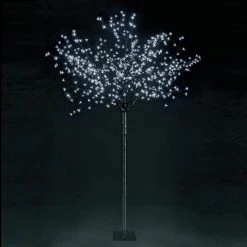 Cheap ⭐ Snowtime 1.5m Multi Function Ice White Cherry Blossom Tree With 200 LEDs ????