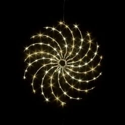 Cheap 🎉 Snowtime 50cm Multi Action Spinning Wheel Wall Silhouette With 96 Warm White LEDs 🌟