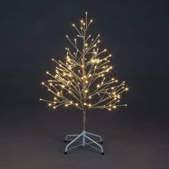Brand new ⌛ Snowtime 90cm Champagne Tree With 152 Warm White LEDs 🔔