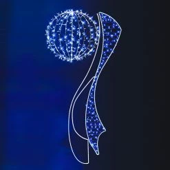 Wholesale 🥰 Blachere 2.65m Blue Sphere And Blue Scroll Commercial ❄ Christmas Silhouette Motif (Refurbished) 👏