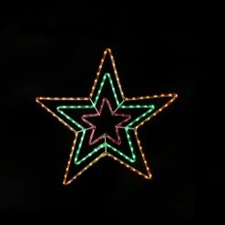 Brand new 😀 Jingles 80cm Multi Coloured Multi Function Star Rope Light Silhouette ❤️