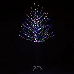Cheap ???? Snowtime 6ft Rainbow Tree With 200 Pink Warm White Blue And Green LEDs ????