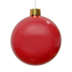Coupon 🎉 UK 🔔 Christmas World 40cm Giant Red Inflatable 🔔 Christmas Tree Bauble With Hanger ✨